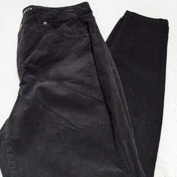 Time And Tru Velvet High Rise Fitted Pants - Picture 2 of 8